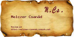 Melczer Csanád névjegykártya