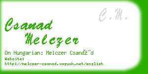 csanad melczer business card